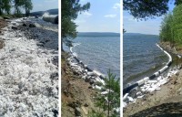 Подрядчик, занимающийся очисткой Черноисточинского пруда, возместит ущерб экологии от пенопласта
