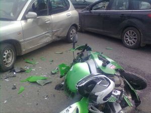 Снова авария с мотоциклистом (фото)