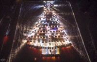 В Нижнем Тагиле собрали гигантскую ёлку из 230 автомобилей (фото)