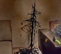 В Нижнем Тагиле в квартире сгорела ёлка из-за некачественной гирлянды (фото)