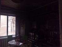 На Вагонке во время пожара пострадал мужчина (фото)