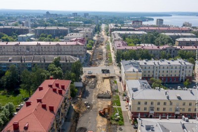 Ход работ на Октябрьской Революции показали с воздуха