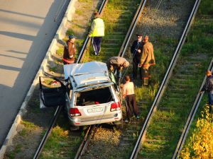 По дороге на Гальянку водитель джипа на большой скорости не вошел в поворот и перевернулся (фото, видео)