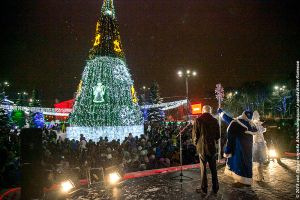 Главная елка Нижнего Тагила открылась на Театральной площади (фото)