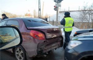 Патрульный автомобиль ДПС попал в аварию в Нижнем Тагиле (фото)