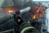 Пожарный от первого лица показал тушение птицефабрики в Нижнем Тагиле (видео)