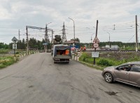 РЖД начала ремонт переезда на пути объезда моста на Циолковского. Образовались многокилометровые пробки
