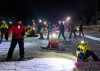 На «Белой» сотни лыжников спустились с горы с фонариками: впечатляющее видео с воздуха