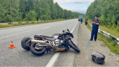 На Серовском тракте байкер влетел во впереди идущую «ГАЗель»