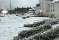 В пригороде Нижнего Тагила выпал снег