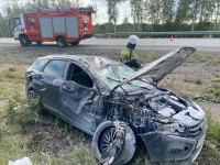 На Серовском тракте в районе Невьянска столкнулись два автомобиля (фото)