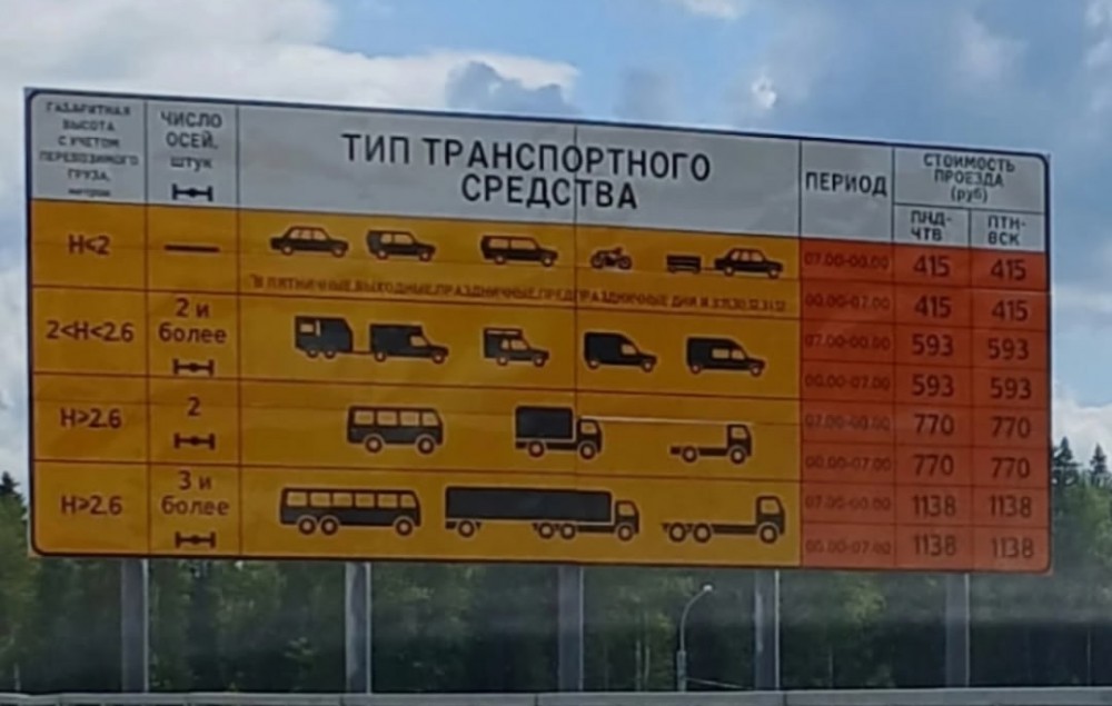 Стала известна точная стоимость проезда по «путинской» трассе до Екатеринбурга